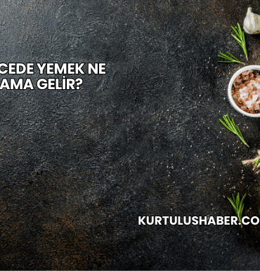 İngilizcede Yemek Ne Anlama Gelir?
