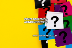 CİMER Beklemeye Alındı Ne Demek?