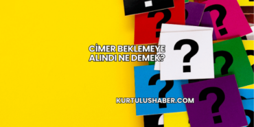 CİMER Beklemeye Alındı Ne Demek?