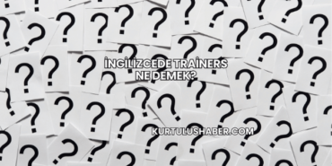 İngilizcede Trainers Ne Demek?
