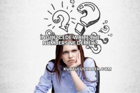 İngilizcede write the numbers ne demek?