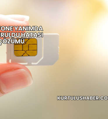 Vodafone Yanımda Durduruldu Hatası Çözümü